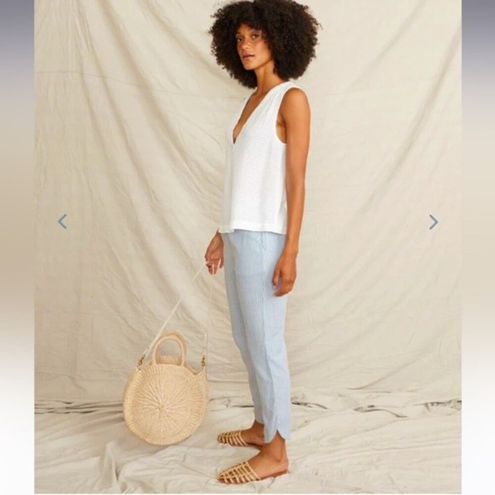 Marine Layer Allison Blue White Stripe Pants XS